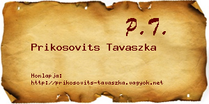 Prikosovits Tavaszka névjegykártya